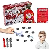 Schachbrett Magnetisch,Kampfschach Mit Magnetisch,Schachspiel magnetisch, Reisen Schach Magnetisch, Puzzle Checkers Spiel,Geeignet für Familientreffen und Eltern-Kind-Aktivitäten (Weihnachten)