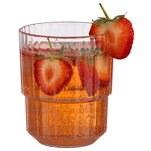 APS Tritan Plastic Drinking Cup - LINEA , BPA Free, Stackable, Shatter-Proof, Reusable, Dishwasher Safe, 150 ml, Crystal Clear - Image 4