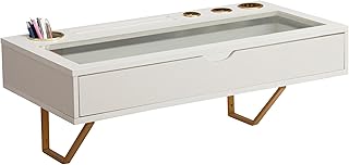 26 Blue Bathroom Ideas That Feel Fresh and Serene 2 ALIMORDEN Floating Shelf with Drawer, Wall Mounted Desk, 31 inch Surface...