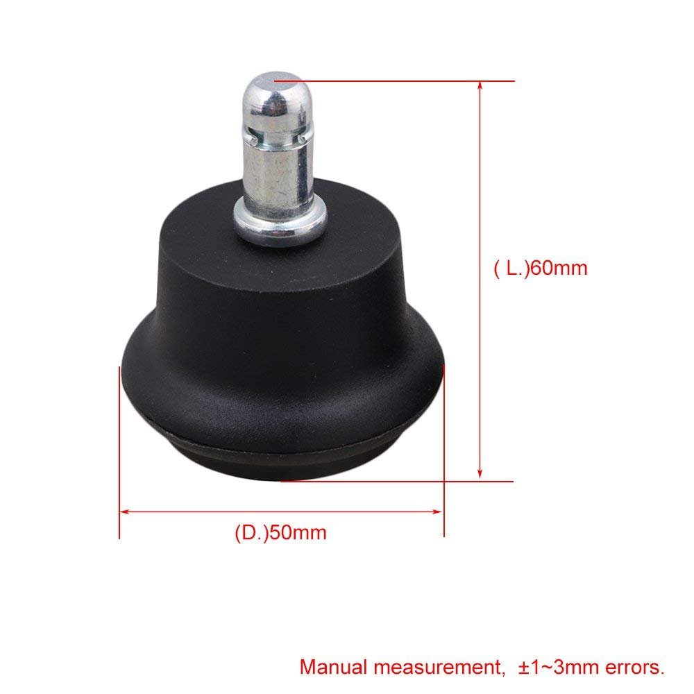 10PCS Replacement Office Chair or Stool Bell Glides Stationary Plastic Foot Glide 2inch- Low Profile — view 5