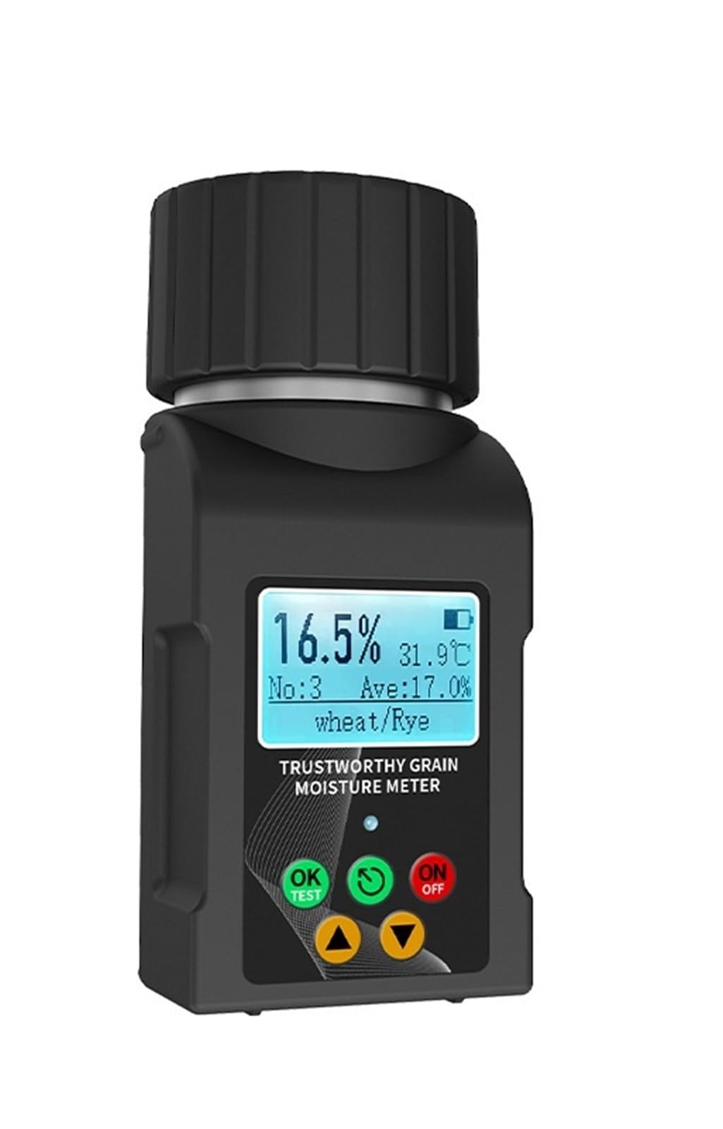 JVDDI 40 Kinds Grains Moisture Meter Wheat Grains Humidity Tester 9 Languages Corn Bean Peanut Seed Hygrometer Data