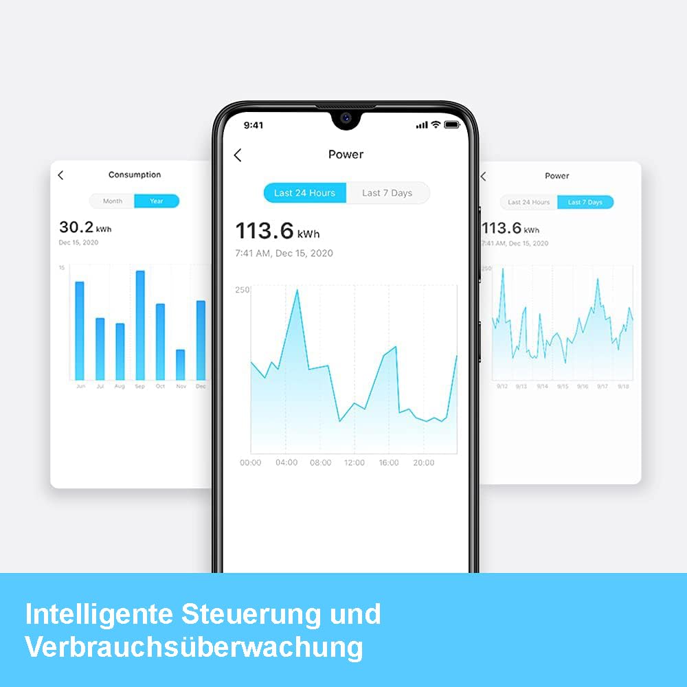 TP-Link Tapo Digitaler Temperaturregler mit Temperaturfühler, Verbrauchsmessstecker. Richten Sie Ihre owen Heizung Kühlung Temperaturschalter