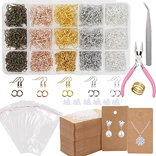 Kit Creazione Orecchini Fai-da-te – 1479 Pezzi Con Ganci, Anelli Di Salto, Pinze E Astucci, Ideale Per Gioielli Fatti A Mano