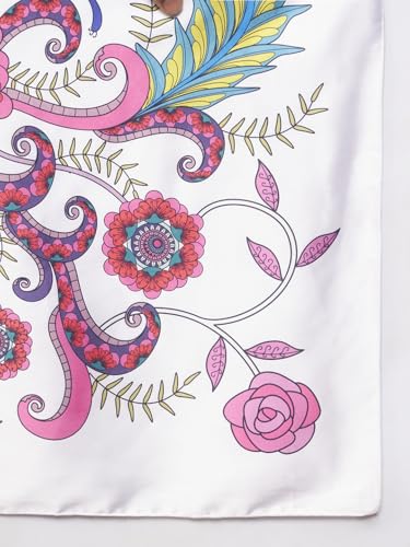 Image of Ravaiyaa - Attitude is everything Women Silk Digital Print Large Square Scarf Breathable Lightweight Neckerchief Printed Headscarf 40 inch x 40 inch Inch