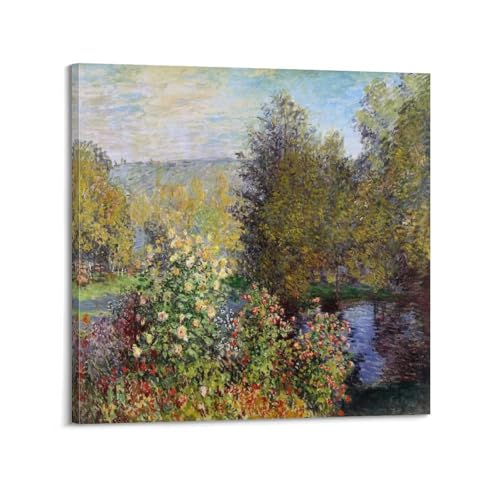 Toile Monet Garden at Montgeron évocation poétique d'un jardin