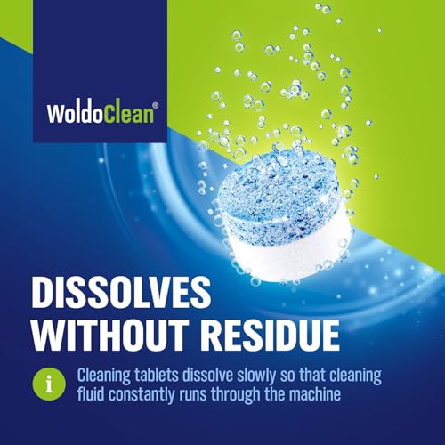 WoldoClean 2-Phase Cleaning Tablets for Espresso Machines 25 Tablets - compatible with Breville, Jura, Bosch, Philips, Casabrews, KitchenAid, De'Longhi, Ninja