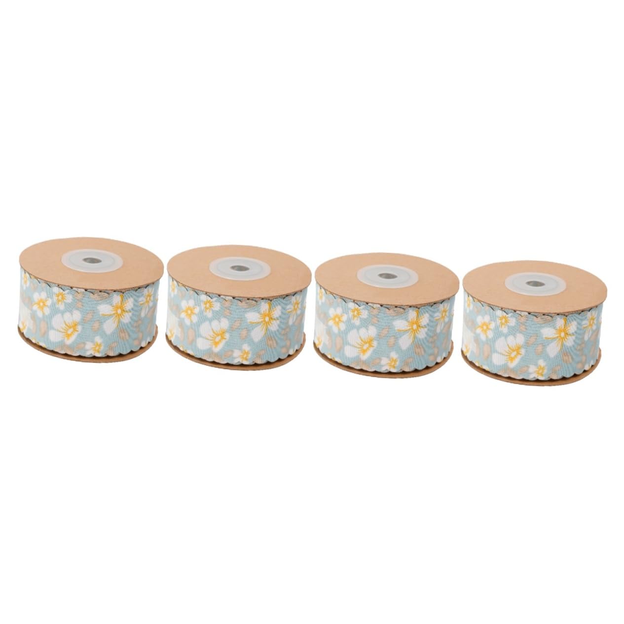 Rubans artisanaux en polyester lot de 4 rouleaux pour nœuds décoratifs et art floral