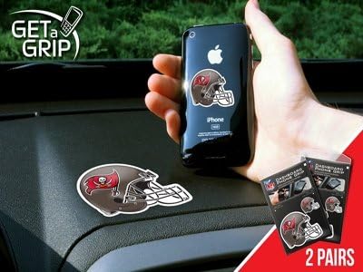 Get A Grip 13108 NFL Tampa Bay Buccaneers Polymer Anti-Slip Phone Grip - 2 Pair