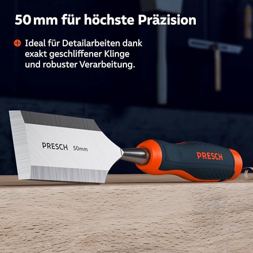 Stechbeitel Presch 50mm – Professionelles Stemmeisen mit 25° Keilwinkel