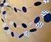Navy Blue and Grey Chevron Paper Garland