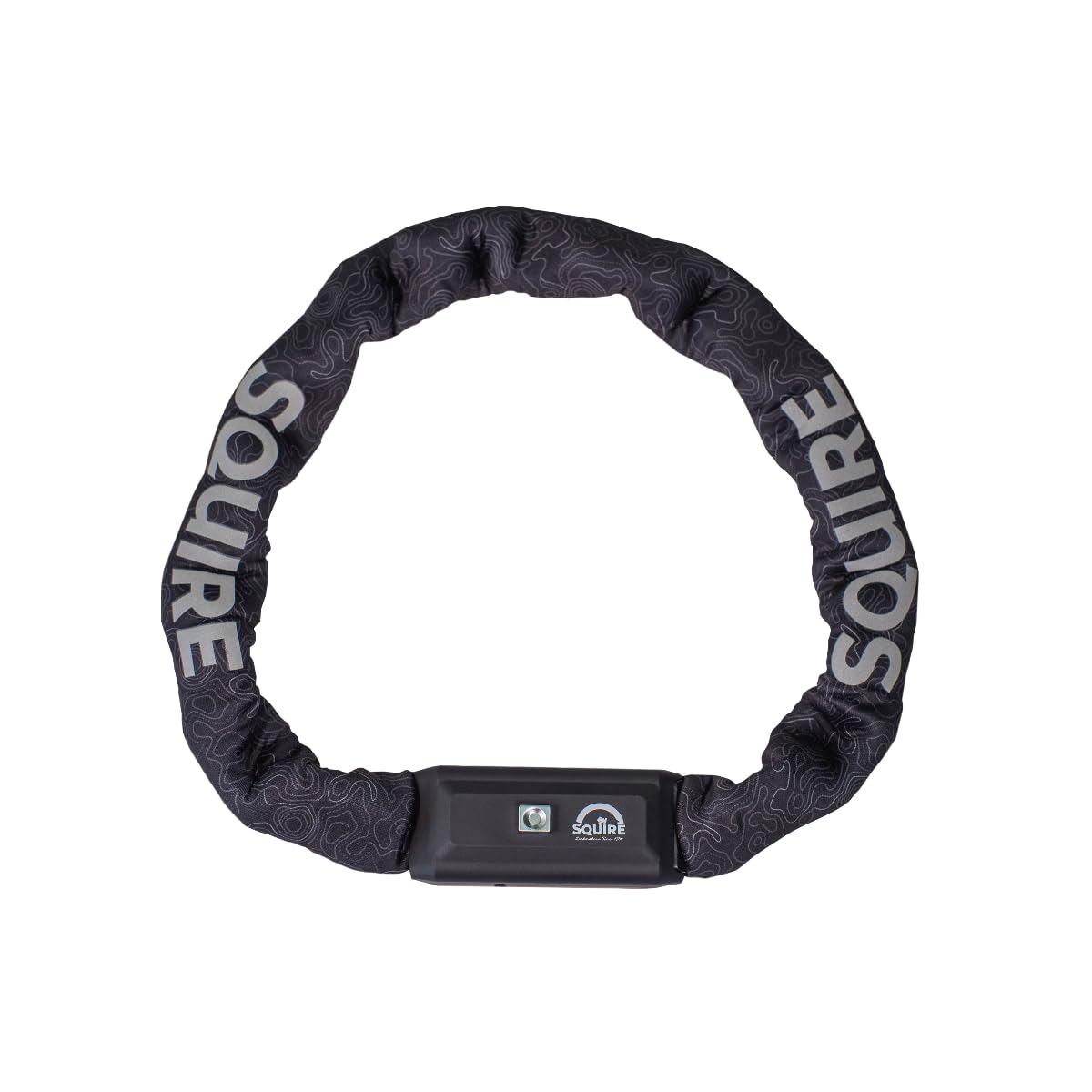 Squire Black Locks Chainlok™ 8 Wearable Chain Bike Lock – Secure Bike Lock – Lock Length 850Mm – 8Mm Hardened Alloy Steel Chain Links – Includes 2 Keys & Extender Strap – Sold Secure Bicycle Silver Approved