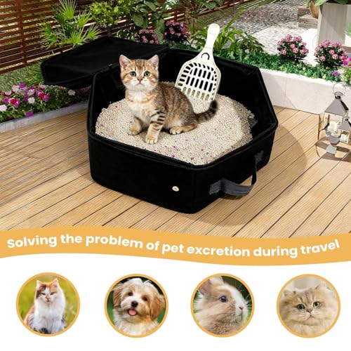 Bandeja de arena para gatitos que soluciona los problemas de espacio en interiores pequeños 4