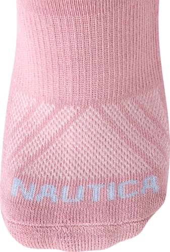 Image of Nautica Women's Quarter Cut Moisture Control Athletic Socks with Cushioned Comfort (12 Pack)