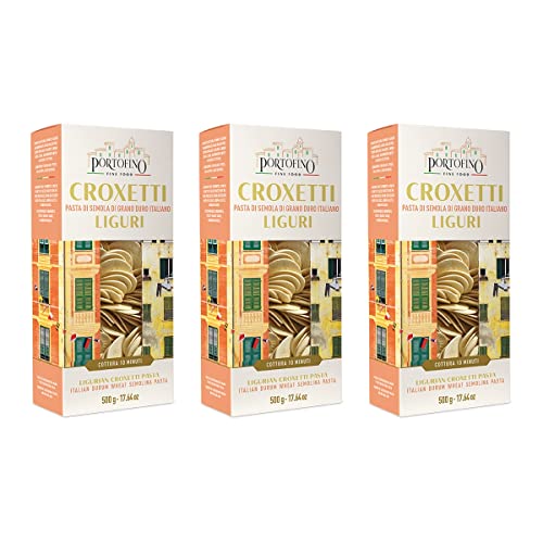 Portofino Fine Food - Croxetti Liguri - Pasta Tradizionale Ligure - 3 x 500 g