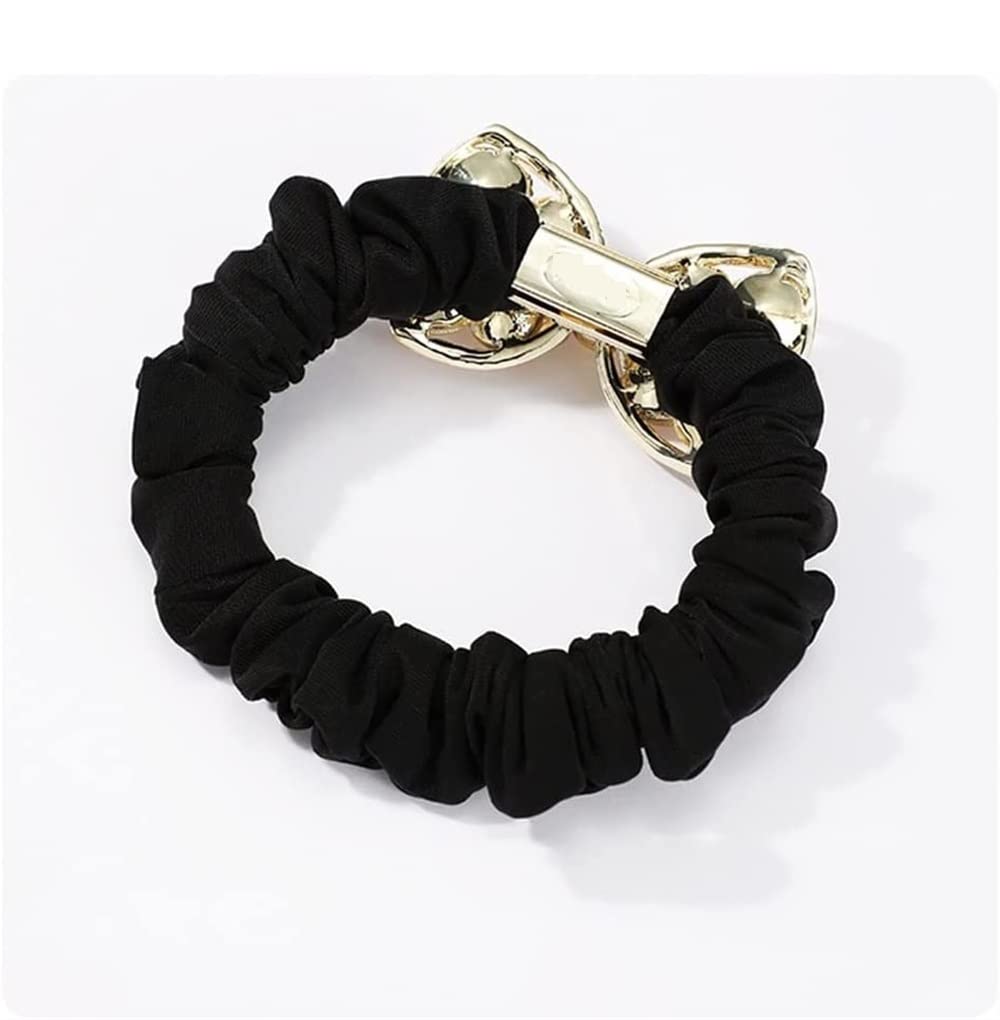 RUVOO Haargummi Scrunchies Schleife Knoten Haarring Strass Kopf Seil Weibliches Hochelastisches Gummiband Haarseil Haargummis Haarschmuck
