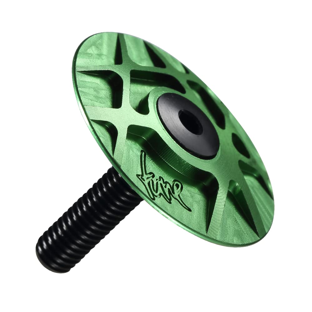 VFdthR Bike Headset Bike Headset Stem Caps Aluminum With Screws For MTB Road Mountain Bicycle Cover Top Cap Tune-Cap Acessories(GREEN)