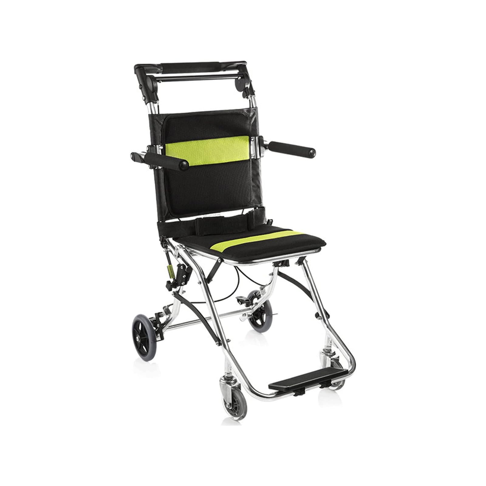 Silla de Ruedas de Transporte Ligero, Plegable de Aluminio de Viaje en Silla de Ruedas Trolleys con Bolsa de Transporte para Personas Mayores Adultos Discapacitados