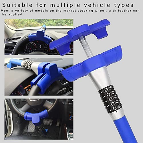 Steering Wheel Lock Universal Anti Theft Security Device Keyless Password 5 Coded Combination Antitheft Lock Portable Extendable Retractable Heavy Duty Fit For Vehicle Car Truck Van Suv #TOP1