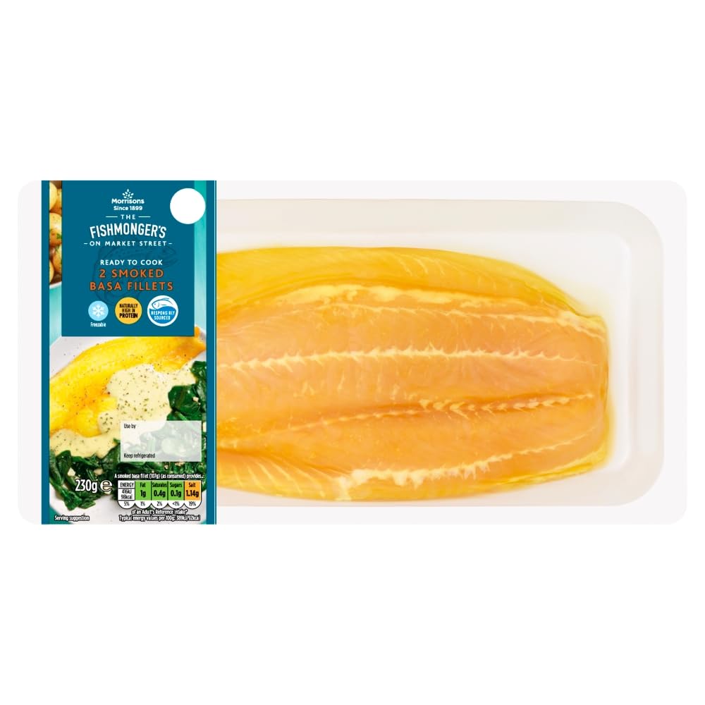 Morrisons The Fishmonger's On Market Street 2 Smoked Basa Fillets, 230g