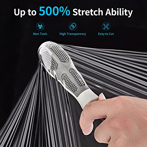 jarlink stretch film 15 inch x 1000 feet shrink wrap for pallet wrap industrial strength stretch wrap with handles moving wrapping plastic roll 60 gauge 2 pack clear