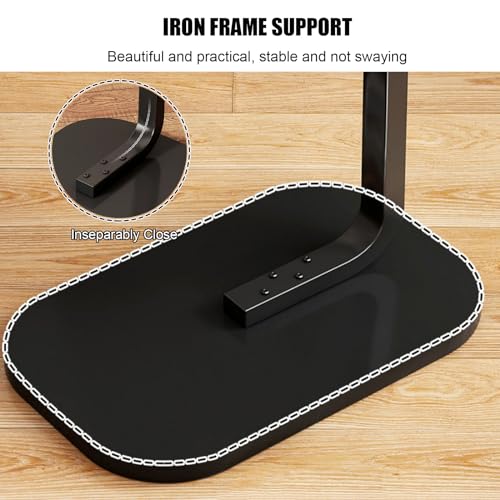 Mesa auxiliar en forma de C moderna mesa de metal para dormitorio salon y espacio pequeno 5