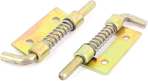 X-DREE 2pcs Cabinet Door Hinges Spring Loaded Metal Left docking connecting Bolt Latch 55mm Long(2 piezas de la puerta del gabinete bisagras de