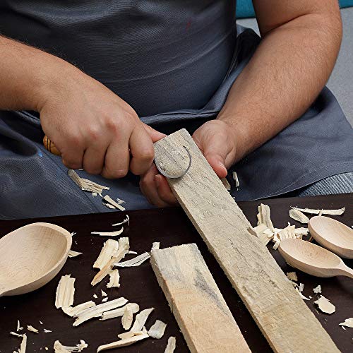 Wood Carving Hook Knife. Spoon Carving Tool for Spoons, Bowls, kuksa and Cups carvings - Right Handed - Basic Crooked Knife for Professional Spoon Carvers and Beginners - by STAMESKY. (Left Handed)