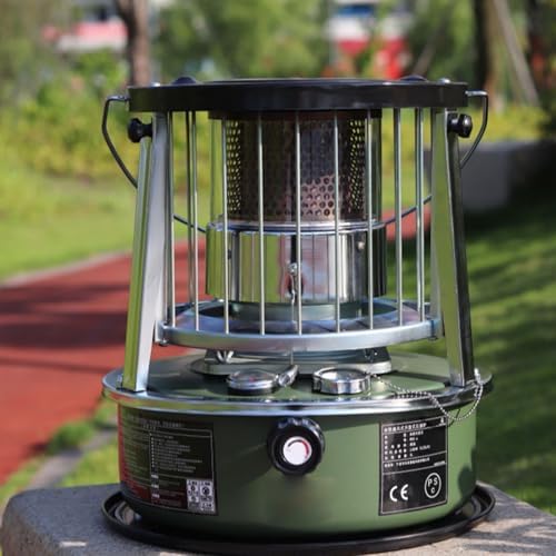 Portable Kerosene Heater, 5.2L Tank 20-25 Hours Heating with Adjustable Height Safety Net, for Camping Garage Home Emergency Indoor Outdoor Use