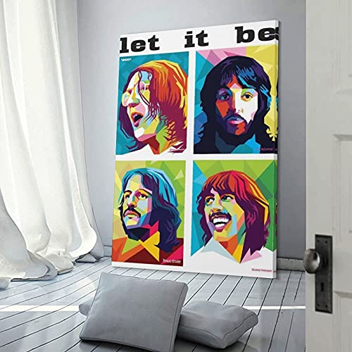 QWDAS Poster mural sur toile The Beatles Rock Band – 30 x 45 cm - Les Beatles, Paul McCartney, John Lennon, RIngo Starr, George Harrison QWDAS Poster mural sur toile The Beatles Rock Band - 30 x 45 cm – Image 4