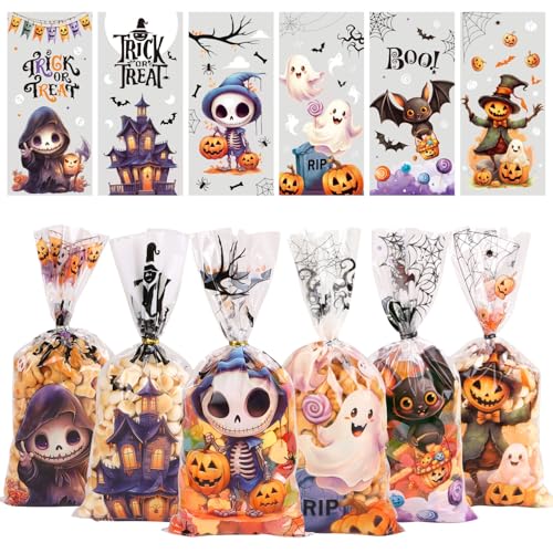 CCINEE 180pcs Halloween Cellophane Treat...