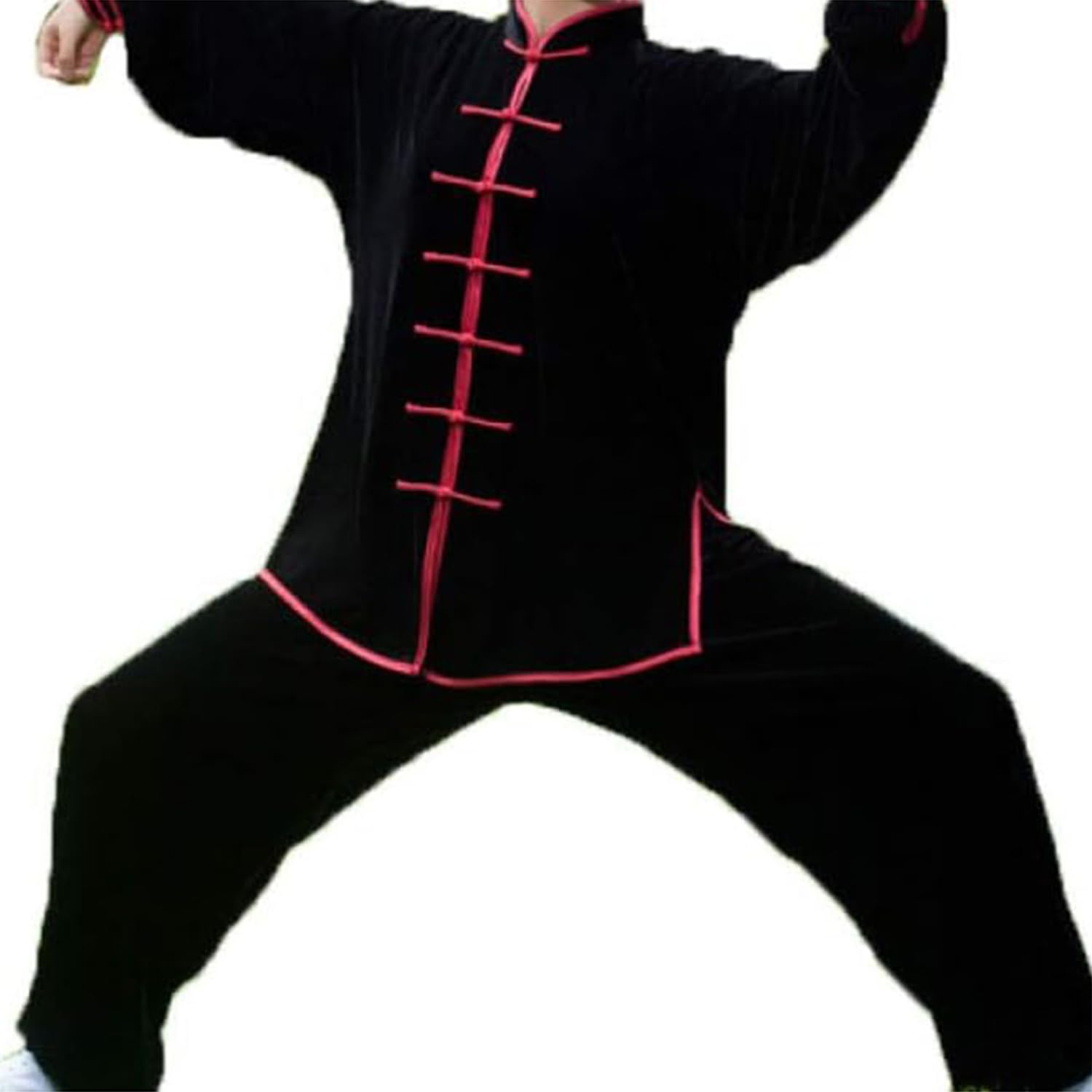 IQOAIJ Uniforme de Tai Chi para mujer, trajes tradicionales chinos de Tai Chi, ropa de artes marciales, ropa de Kung para ejercicios matutinos de manga larga