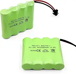 Bateria RC de 4,8 V, pacote com 2 baterias AA recarregáveis de Ni-Cd de 1500 mAh com plugue SM 2P para caminhão monstro de carro RC, bateria de veículos RC de 4,8 V