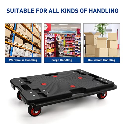 Insdawn Furniture Dolly,Furniture Movers With Wheels, Portable Moving Rollers Leg Dollies For Heavy Furniture, 4 Wheels Flat Dolly, 800 Lbs Capacity, 1 Pack, Black #TOP4