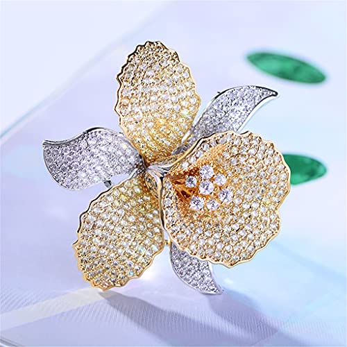 Broche vintage orchidée en cristal pour sublimer vos tenues de mariage et soirées