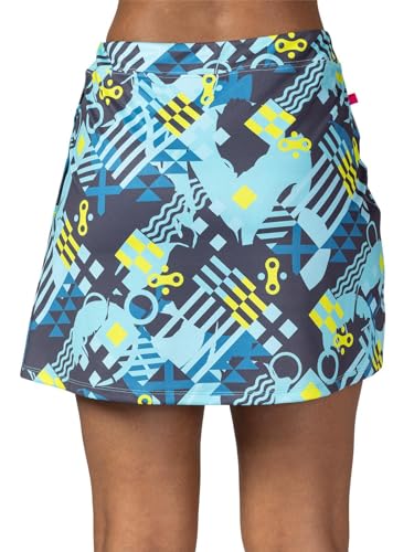 Terry Mixie – Saia atlética feminina com fenda frontal para ciclismo/tênis/trilha - 40,6 cm de compr