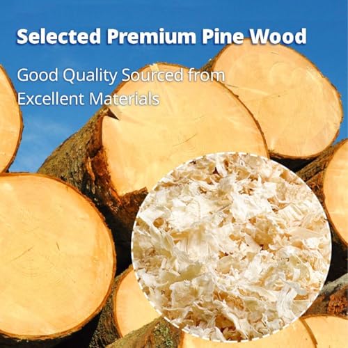 Image of MANON ROSA Wood Shavings for Bird Bedding - Natural Aspen Soft Low-Dust & Odor-Control Nesting Material for Parakeets Parrots Rabbits Cockatiel for Cages, Nest Boxes, Small Pet Litter