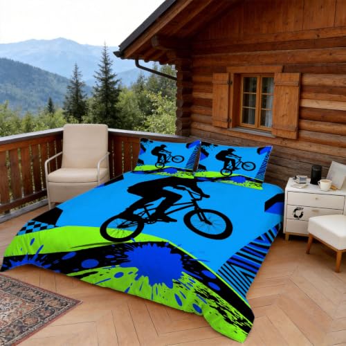Housse couette 220x240 fermeture éclair pour lit deux personnes BMX - 3