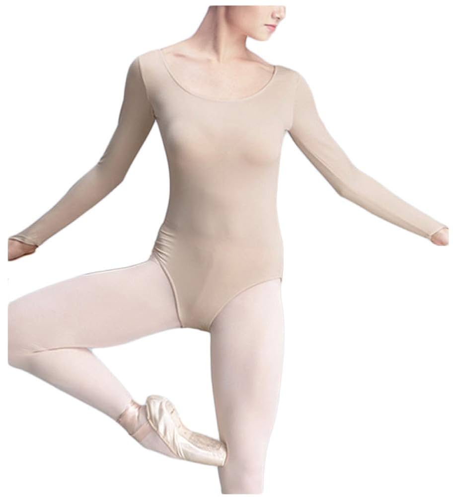 新品☆ベージュ☆M☆レオタード☆胸パット付きインナー☆バレエ