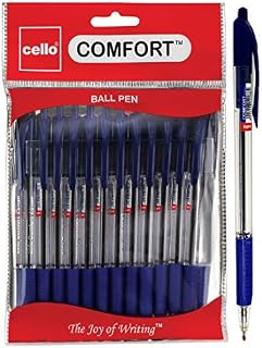 Cello Extra Comfort Grip Ballpoint Pens Medium Point Retractable Ballpoint Pens - (1.0 mm), Pack of 24, Blue Pen