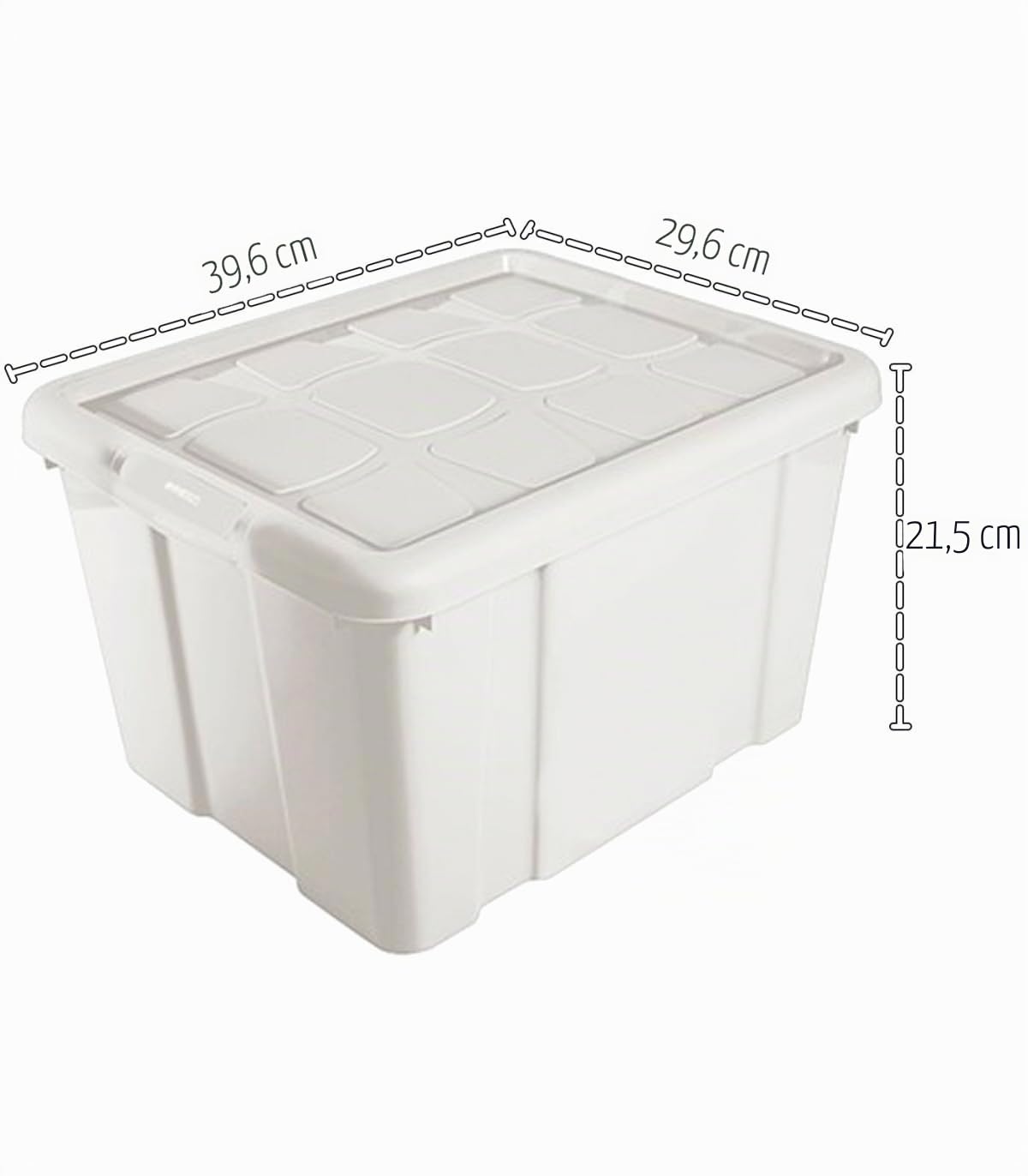 Acan Tradineur - Pack de 4 Cajas de Almacenamiento - Fabricado en plástico - Contenedor para almacenar Libros, Ropa, Mantas - N.º 1 (Marfil) - 21 x 39,6 x 29,6 cm - 16 Litros