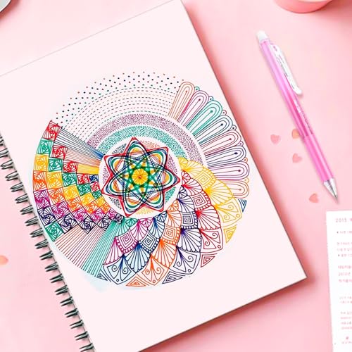 DUULEMANG 36 Colors Erasable Gel Pens, Retractable Erasable Pens Clicker, Make Mistakes Disappear Colored Pens Fine Point 0.7mm for Drawing Writing Planner Taking Notes Journaling by DUULEMANG - Image 5