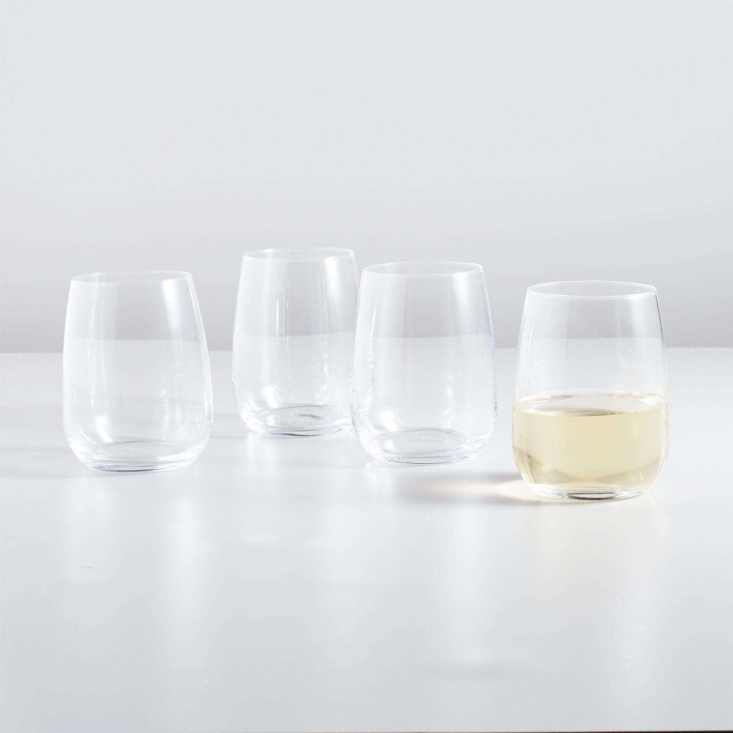 Amazon.com | Sur La Table Bistro Stemless Wine Glasses, Set of 4,  Crystal-Clear Stemless Wine Glasses for Everyday Dining and Casual  Entertaining, Set of 4: Wine Glasses