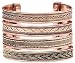 Exclusive Tibetan Copper Bracelets Adjustable Magnetic Indian Pattern Spiritual Yoga Jewelry Handmade for Unisex (Set of 4)