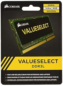 Corsair Value Select SODIMM 8GB (1x8GB) DDR3L 1600MHz C11 Speicher für Laptop/Notebooks - Schwarz, CMSO8GX3M1C1600C11, Gruen