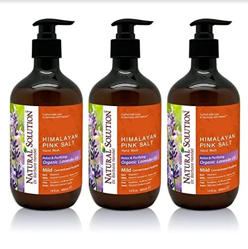 Natural SolutionHimalayan Pink Salt Liquid Soap, Relaxing & Purifying, Formulated with Lavender Oil, Moisturizing Hand Wash - 14 oz Each (3 Pack)