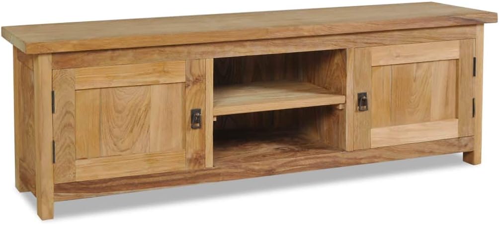 Daonanba TV Cabinet Durable Sideboard Solid Teak TV Stand