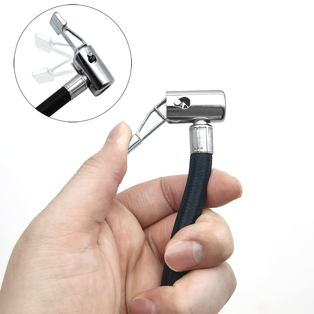 Tuyau De Gonflage Tressé Avec Adaptateur - 23.5cm - Pour Pneus Moto, Vélo, Voiture - 6
