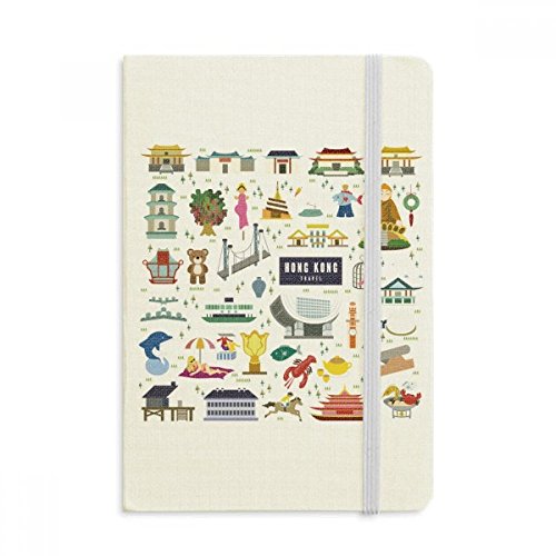 Notebook Tissu Hong Kong DIYthinker Journal Intime A5 Classique Cahier Écriture Multicolore