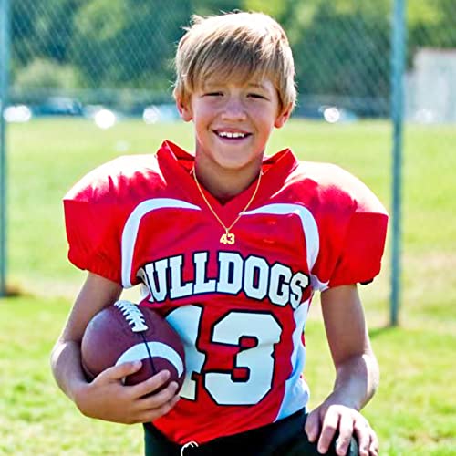 Number Necklace For Boy 0-99 Athletes Jersey Number Necklace Stainless Steel Chain 22+2 Inch Personalized Number Charm Pendant Inspirational Jewelry Basketball Baseball Football Gift For Men(Gold8) #TOP4