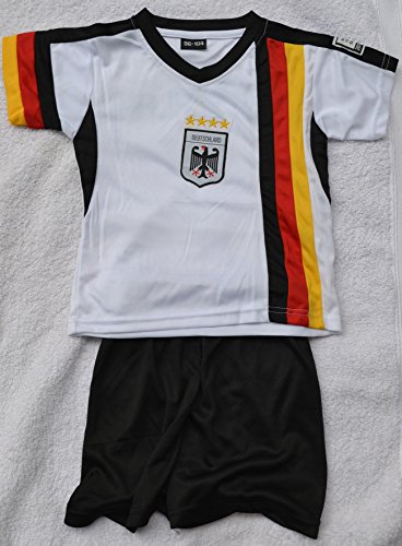 WM 2014 Deutschland Kinder Trikot MIT Hose 4 Sterne GR 122/128